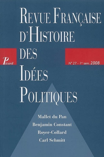 Emprunter Revue française d'Histoire des idées politiques N° 27 livre