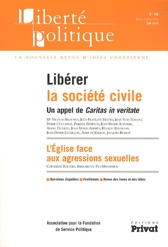 Emprunter Liberté politique N° 49, Juin 2010 : Libérer la société civile livre