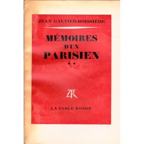 Emprunter MEMOIRES D'UN PARISIEN - VOL03 - 1939-1960 livre