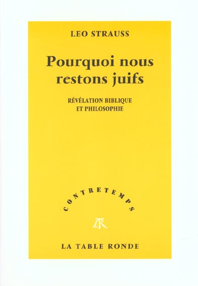 Emprunter Pourquoi nous restons juifs. Révélation biblique et philosophique livre