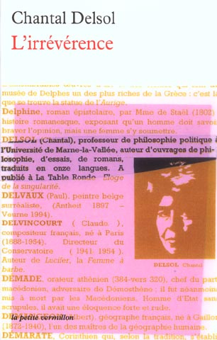 Emprunter L'irrévérence livre