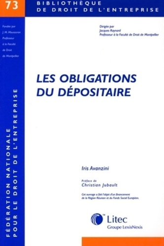 Emprunter Les obligations du dépositaire. Contribution à l'étude du contrat de dépôt livre