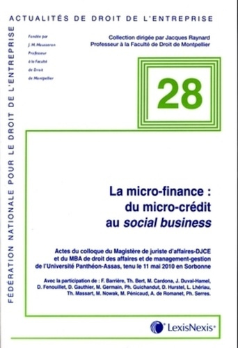 Emprunter La micro-finance : du micro-crédit au social business livre
