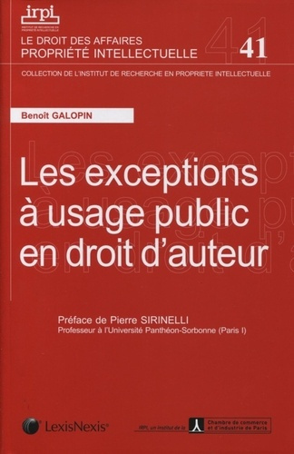 Emprunter Les exceptions à usage public en droit d'auteur livre