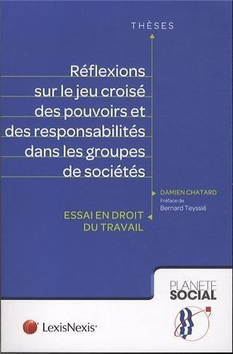 Emprunter Réflexions sur le jeu croisé des pouvoirs et des responsabilités dans les groupes de sociétés. Essai livre