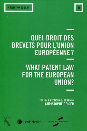 Emprunter Quel droit des brevets pour l'Union européenne ? livre