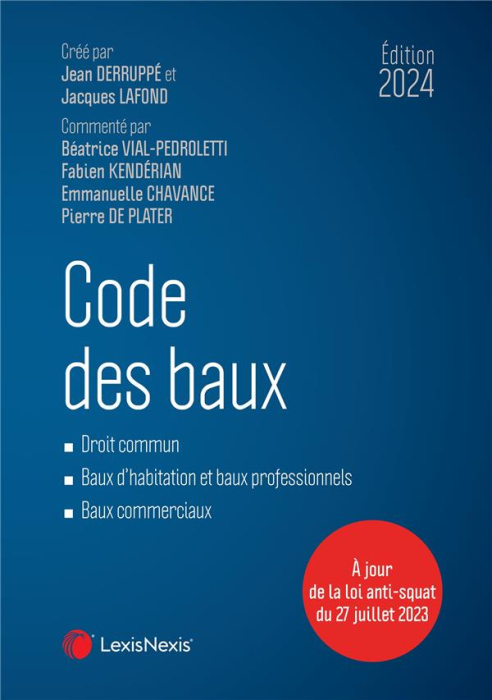 Emprunter Code des baux. Edition 2024 livre