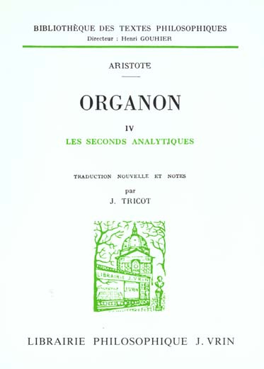 Emprunter ORGANON T 4, LES SECONDS ANALYTIQUES livre