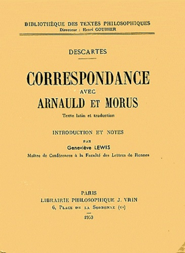 Emprunter CORRESPONDANCE AVEC ARNAULD ET MORUS livre
