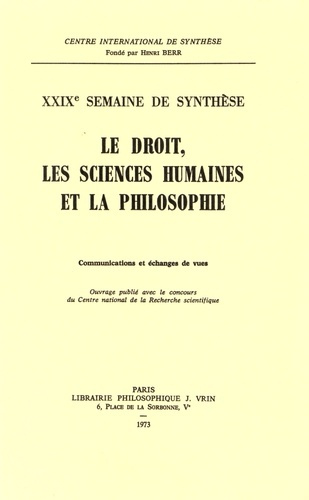 Emprunter LE DROIT, LES SCIENCES HUMAINES ET LA PHILOSOPHIE livre