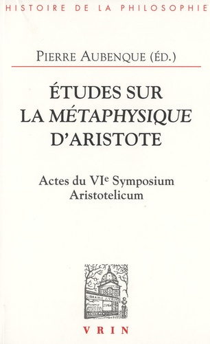 Emprunter Etudes sur la métaphysique d'Aristote livre