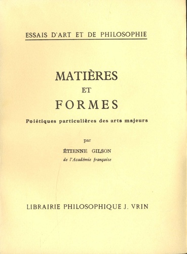 Emprunter MATIERES ET FORMES POIETIQUE PARTICULIERE DES ARTS MAJEURS livre