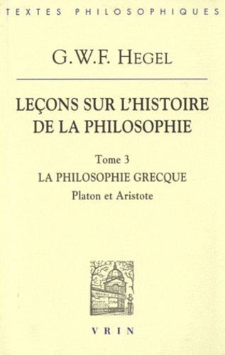 Emprunter LECONS SUR L'HISTOIRE DE LA PHILOSOPHIE T III livre