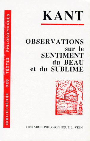 Emprunter OBSERVATIONS SUR LE SENTIMENT DU BEAU ET DU SUBLIME livre