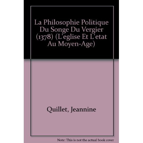 Emprunter LA PHILOSOPHIE POLITIQUE DU SONGE DU VERGIER (1378) livre