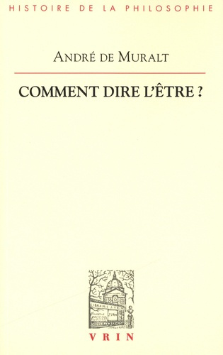 Emprunter COMMENT DIRE L'ETRE ? livre