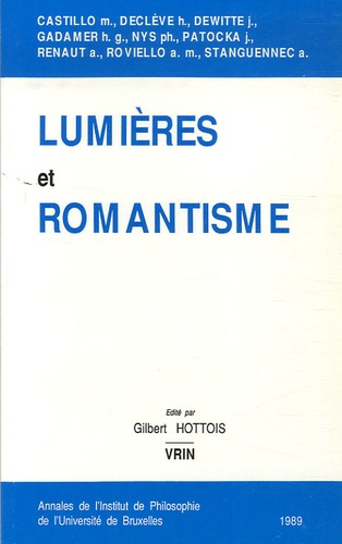 Emprunter ANN UNIV BRUXELLES 1989, LUMIERES ET ROMANTISME livre