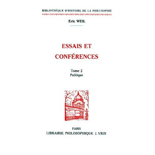 Emprunter ESSAIS ET CONFERENCES T 2, POLITIQUE livre