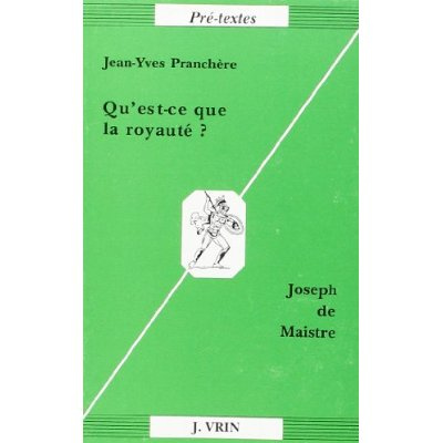 Emprunter QU'EST-CE QUE LA ROYAUTE? JOSEPH DE MAISTRE livre