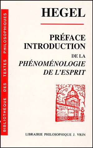 Emprunter INTRODUCTION ET PREFACE A LA PHENOMENOLOGIE DE L'ESPRIT livre