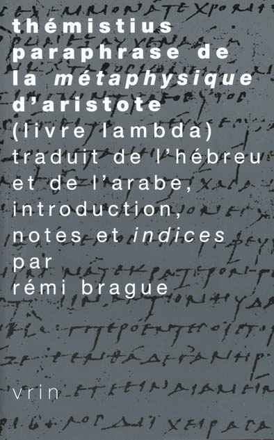 Emprunter PARAPHRASE DE LA METAPHYSIQUE D'ARISTOTE (LIVRE LAMBDA) livre