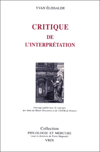 Emprunter CRITIQUE DE L'INTERPRETATION livre