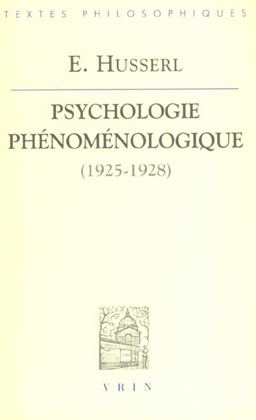 Emprunter PSYCHOLOGIE PHENOMENOLOGIQUE livre