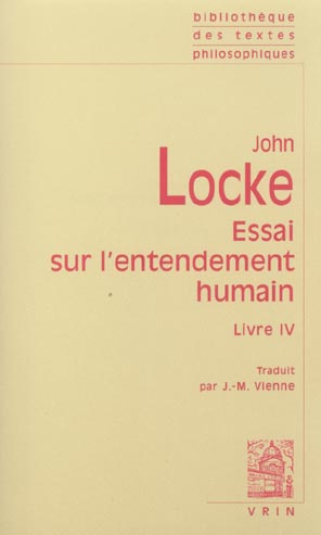Emprunter ESSAI PHILOSOPHIQUE CONCERNANT L'ENTENDEMENT HUMAIN (LIVRE IV) livre