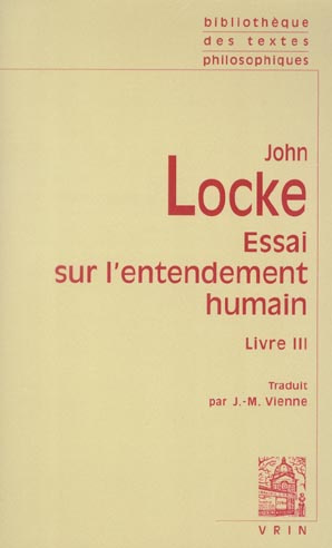 Emprunter ESSAI PHILOSOPHIQUE CONCERNANT L'ENTENDEMENT HUMAIN (LIVRE III) livre