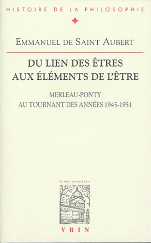 Emprunter DU LIEN DES ETRES AUX ELEMENTS DE L'ETRE livre