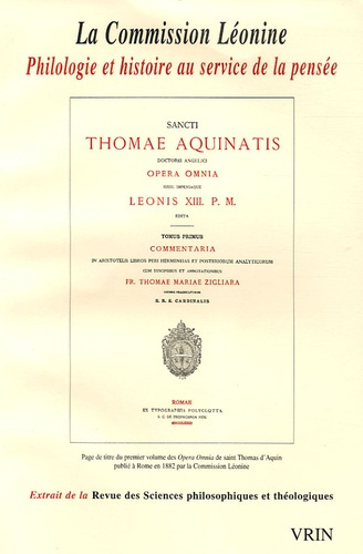 Emprunter LA COMMISSION LEONINE PHILOLOGIE ET HISTOIRE AU SERVICE DE LA PENSEE livre