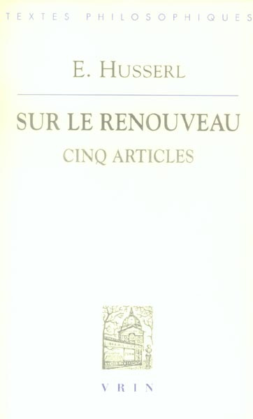 Emprunter SUR LE RENOUVEAU CINQ ARTICLES livre