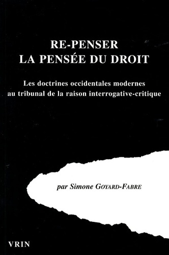 Emprunter RE-PENSER LA PENSEE DU DROIT livre