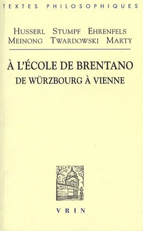 Emprunter A L ECOLE DE BRENTANO DE WURZBURG A VIENNE livre
