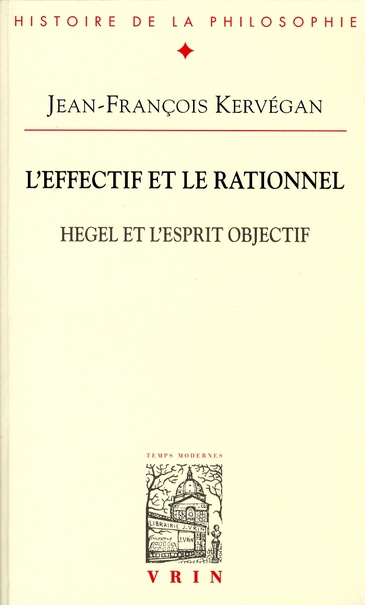 Emprunter L EFFECTIF ET LE RATIONNEL HEGEL ET L ESPRIT OBJECTIF livre
