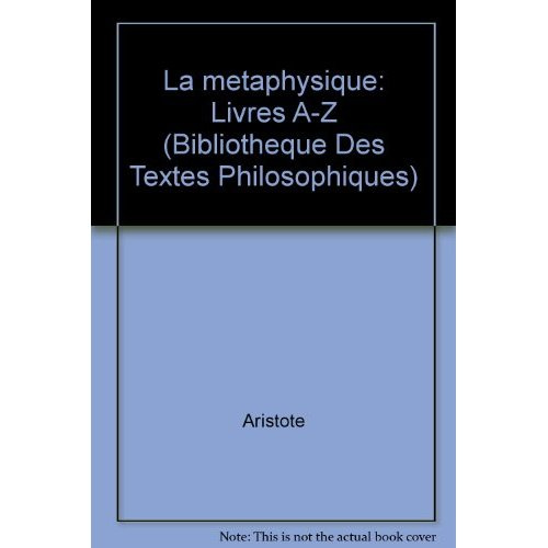 Emprunter LA METAPHYSIQUE T 1, LIVRES A-Z livre