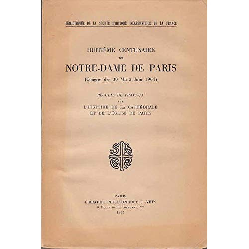 Emprunter NOTRE-DAME DE PARIS HUITIEME CENTENAIRE livre