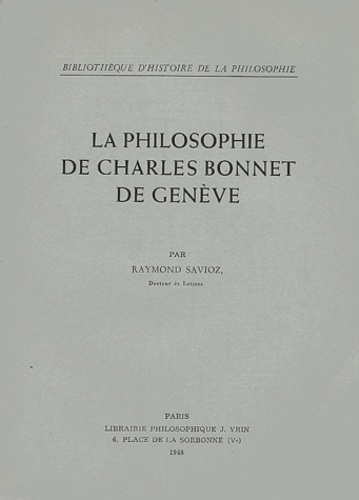 Emprunter LA PHILOSOPHIE DE CHARLES BONNET DE GENEVE livre
