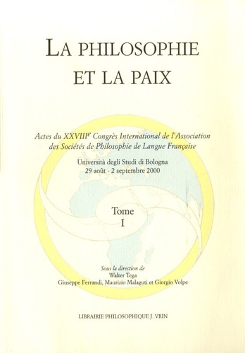 Emprunter LA PHILOSOPHIE ET LA PAIX livre