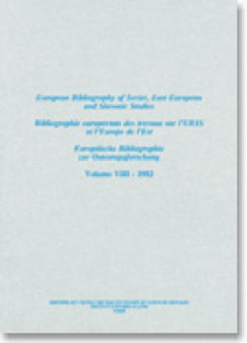 Emprunter Bibliographie européenne des travaux sur l'URSS et l'Europe de l'Est/European Bibliography of Soviet livre