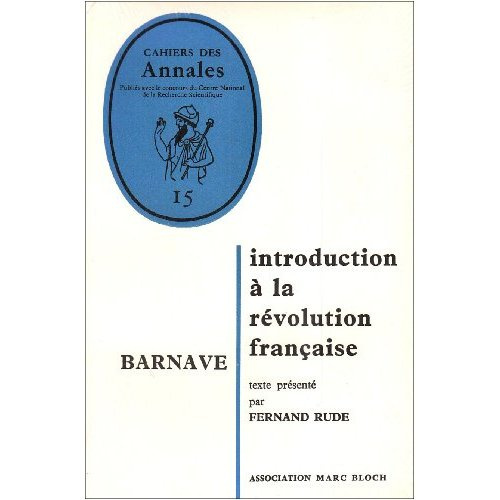 Emprunter Barnave. Introduction à la Révolution française livre