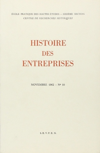 Emprunter Histoire des entreprises 1958-1963. Tome 10 livre
