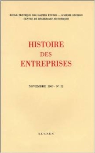 Emprunter Histoire des entreprises 1958-1963. Tome 12 livre
