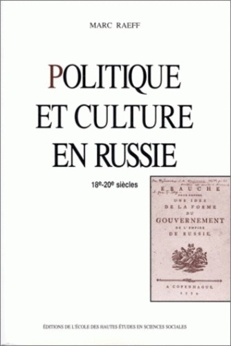Emprunter Politique et culture en Russie. 18e-20e siècles livre