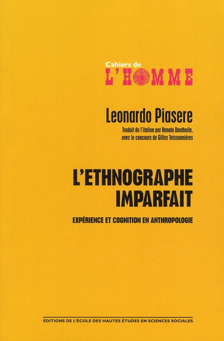 Emprunter ETHNOGRAPHE IMPARFAIT - EXPERIENCE ET COGNITION EN ANTHROPOL livre