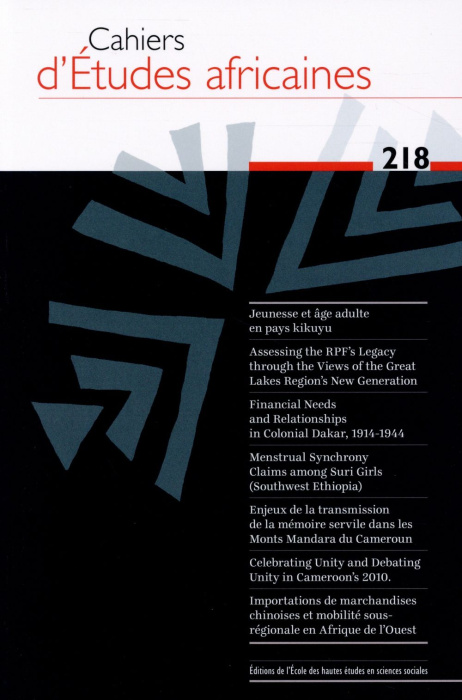 Emprunter Cahiers d'études africaines N° 218/2015 livre