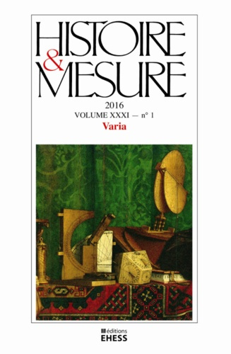 Emprunter Histoire & Mesure Volume 31 N° 1/2016 : Varia livre