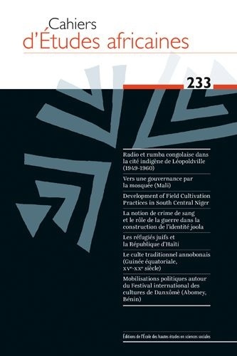 Emprunter Cahiers d'études africaines N° 233/2019 livre
