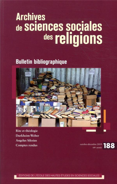 Emprunter Archives de sciences sociales des religions N° 188 : Bulletin bibliographique livre