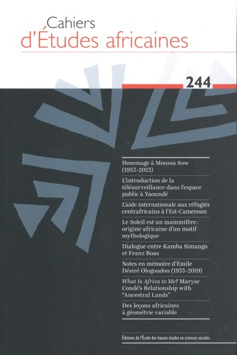 Emprunter Cahiers d'études africaines N° 244/2021 livre